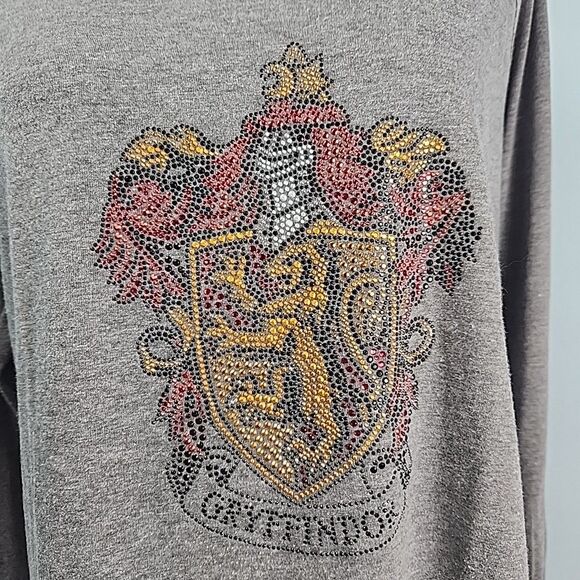 Universal Studios Gryffindor Harry Potter Rhinestone Studded Shirt Size XL - Picture 2 of 8